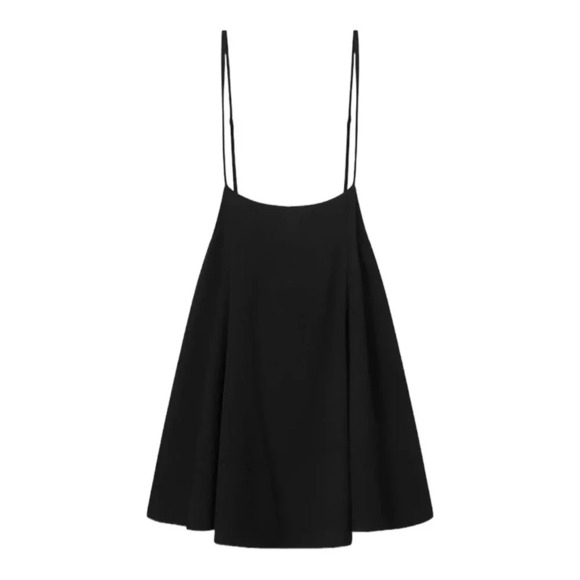 Women's Suspender Skirts Basic High Waist Versatile Flared‎ Skater Skirt - Picture 2 of 12